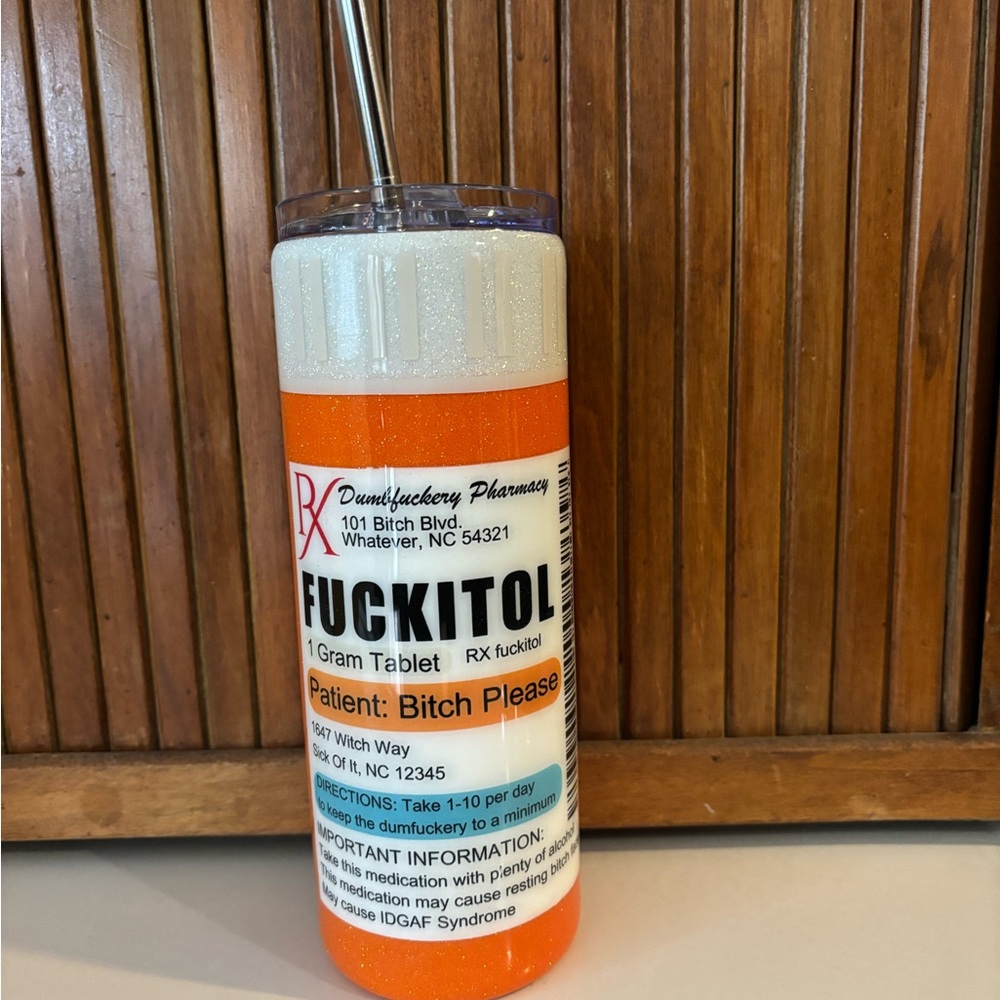 Custom 20oz skinny pill bottle tumbler